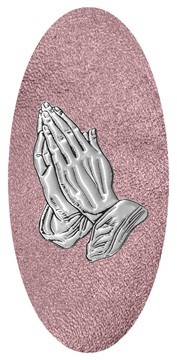 DG5000-516-SL-SH-OR Silver Praying Hands Shimmer Orchid